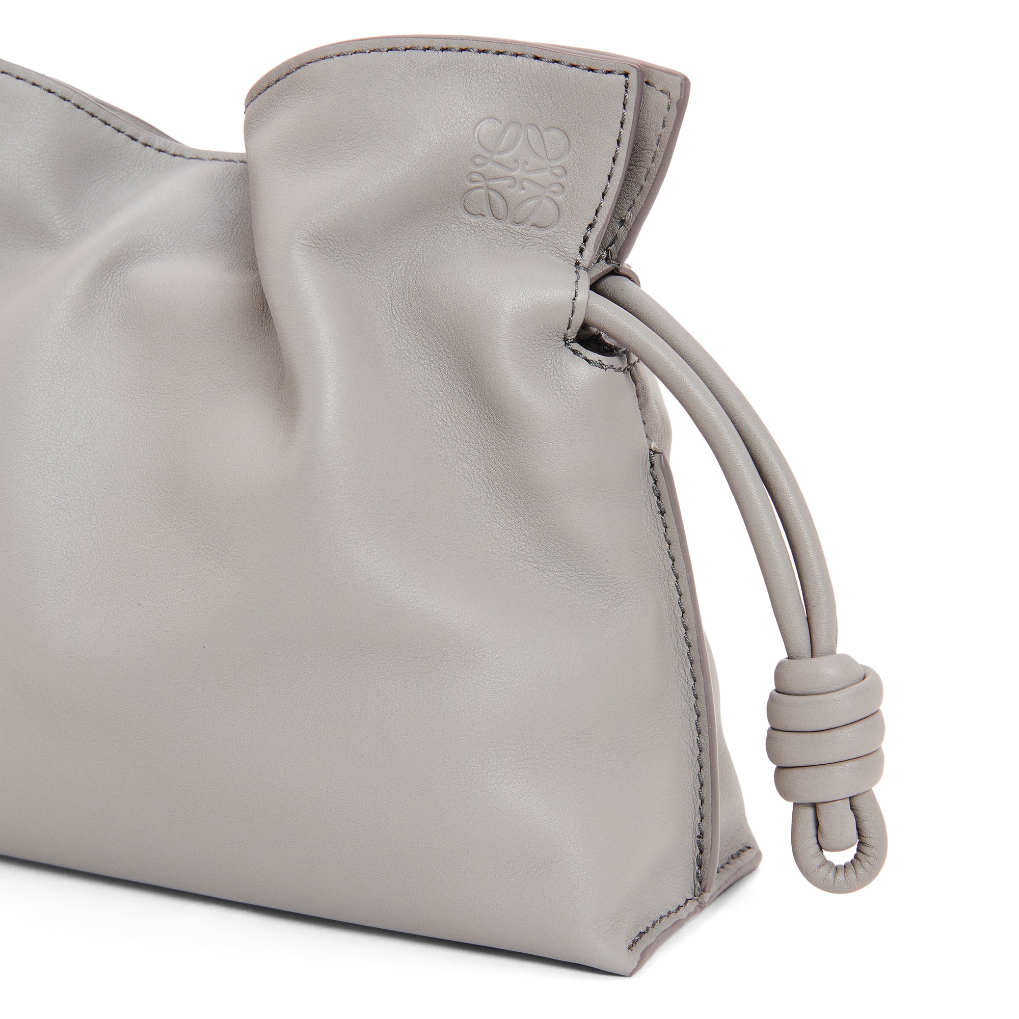 Loewe - Women’s Flamenco Clutch Mini Bag - (Pearl Grey) view 6