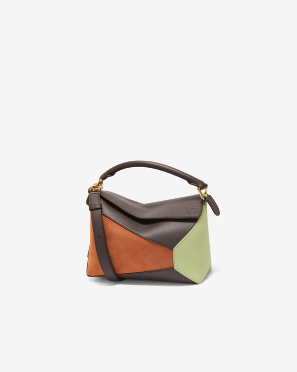 Loewe - Women's Puzzle Edge Small Multicolor - (Chocolate/Tan)