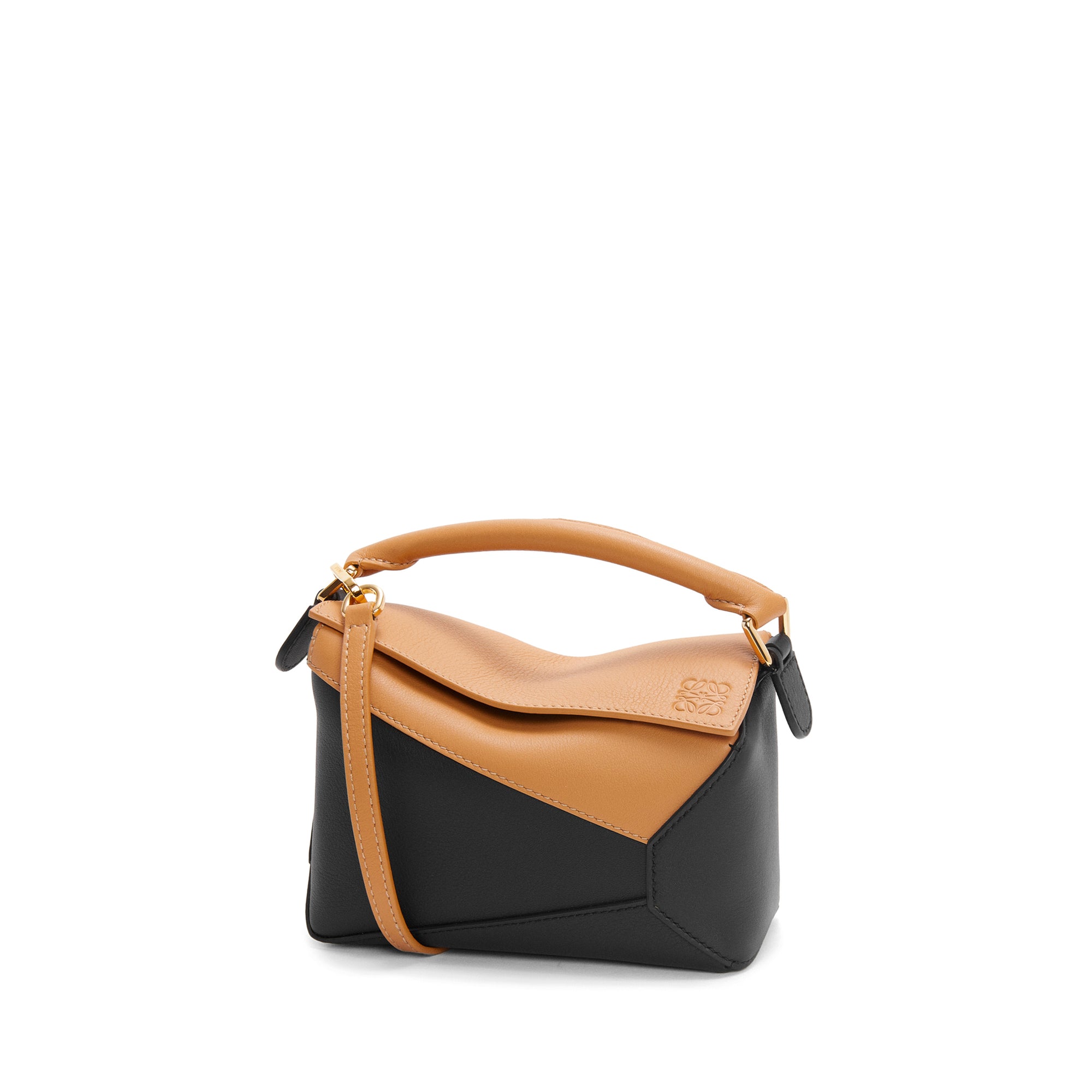 Loewe - Women's Puzzle Edge Mini Bicolor Bag - (Warm Desert/Black) view 1