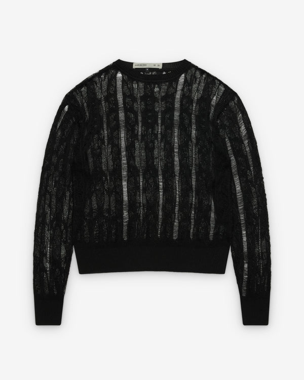 Aaron Esh - Men's Distressed Knit - (Black/Multi)