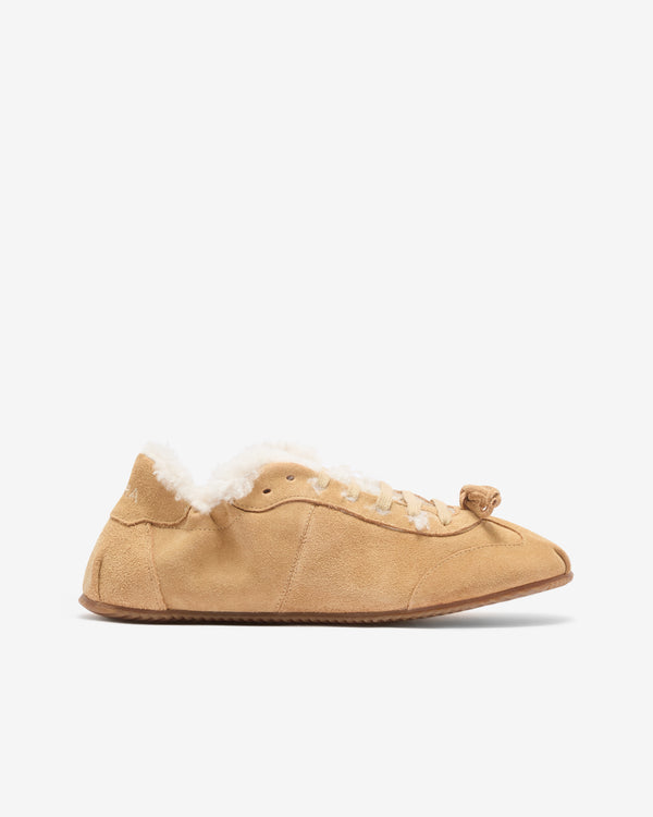 Abra - Women's Shearling Sneaker Ballerina - (Beige)