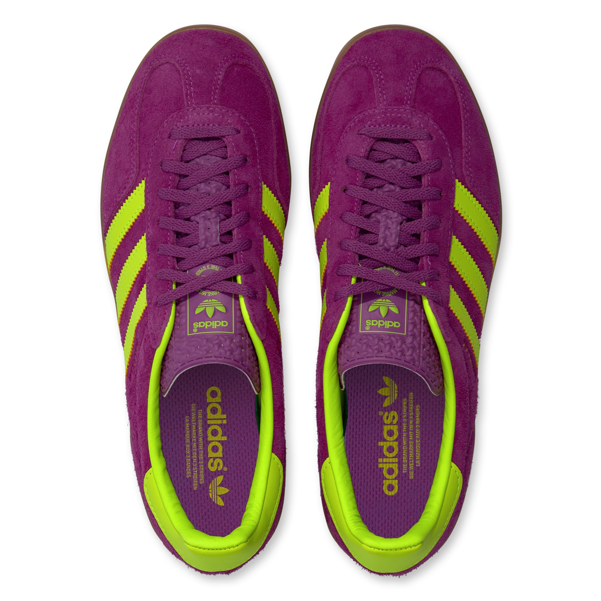 Adidas - Men's Gazelle Indoor - (Shock Purple/Yellow) | Dover