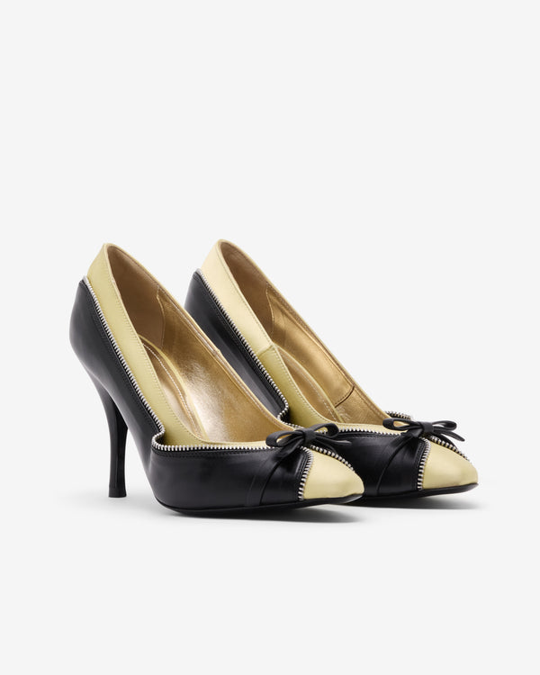 August Barron - Women's Unzipped Pump - (Black/Yellow)