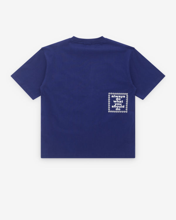Always Do What You Should Do - Men’s Stencil T-Shirt - (Blue)