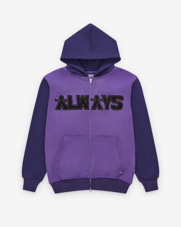 Always Do What You Should Do - Men's Human Appliqué Hoodie - (Purple)