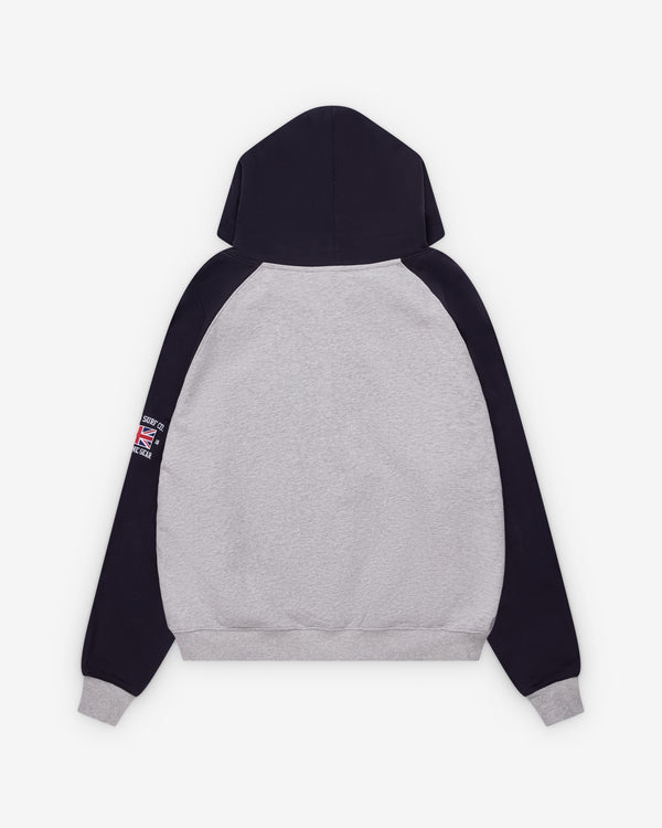 Always Do What You Should Do - Men's Jersey Raglan Zip Hoodie - (Heather Grey)
