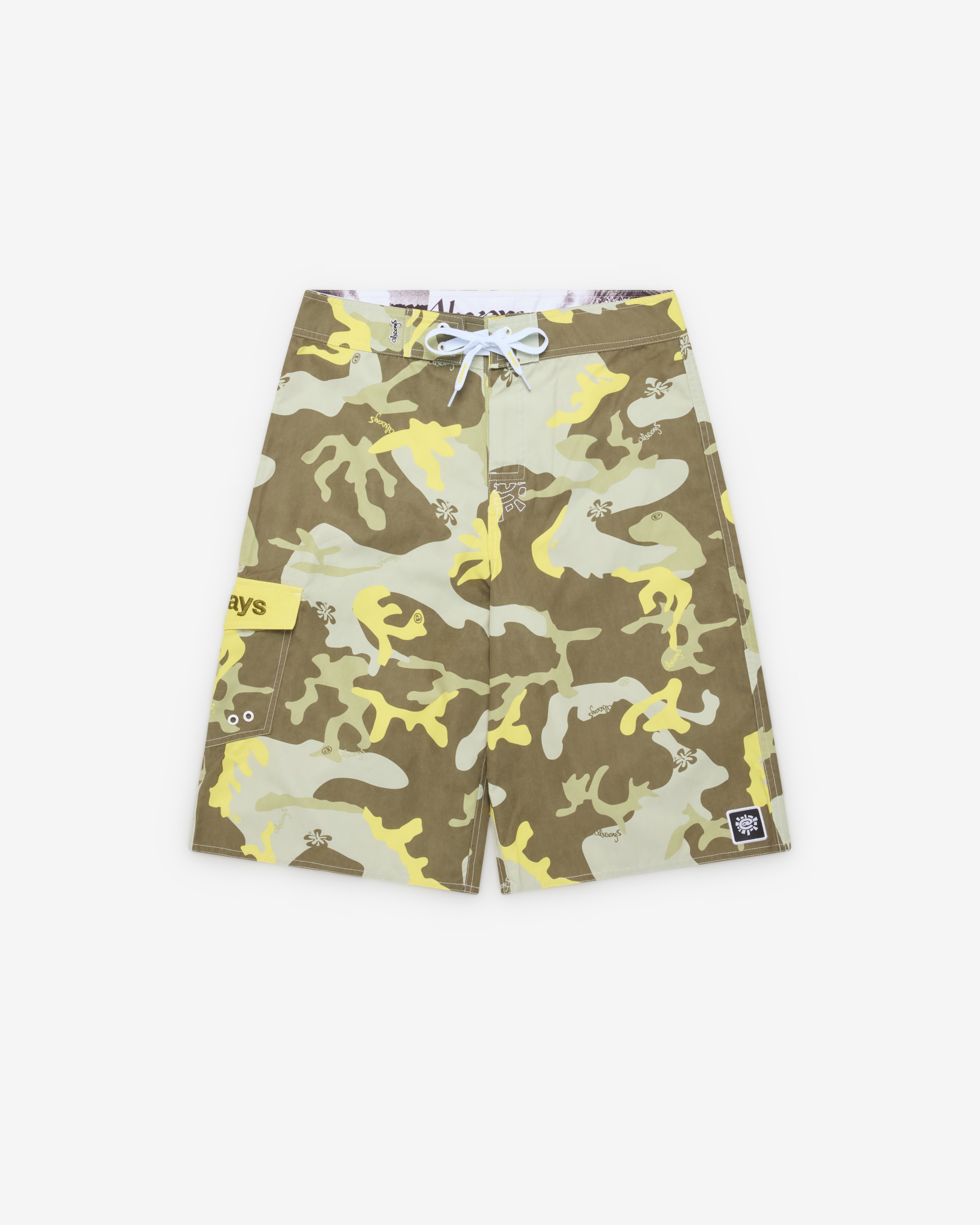 Always do what you should do ボードショーツS 28 Always Do What You Should Do: Men's A.I Boardshorts (Banana Camo