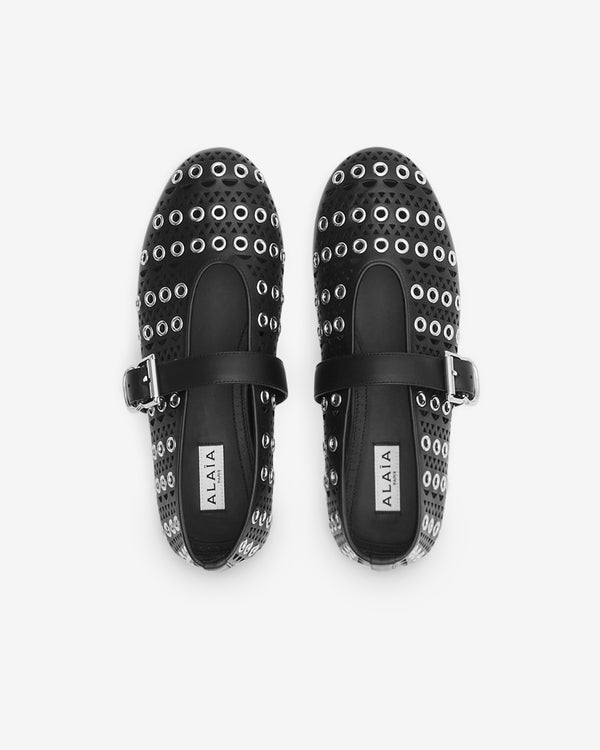 Alaïa - Women’s Perforated Ballet Flats - (Black)