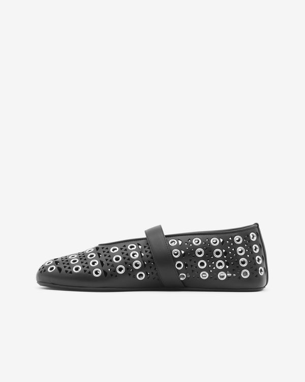 Alaïa - Women’s Perforated Ballet Flats - (Black)