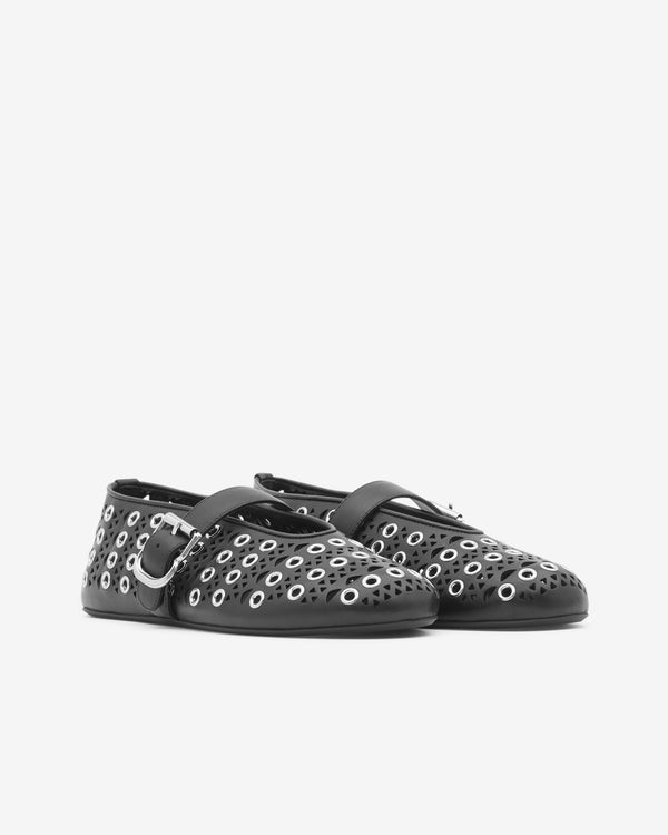 Alaïa - Women’s Perforated Ballet Flats - (Black)