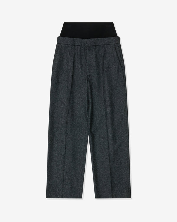 Alaïa - Women's Flannel Pants With Knitted Waistband - (Charcoal)