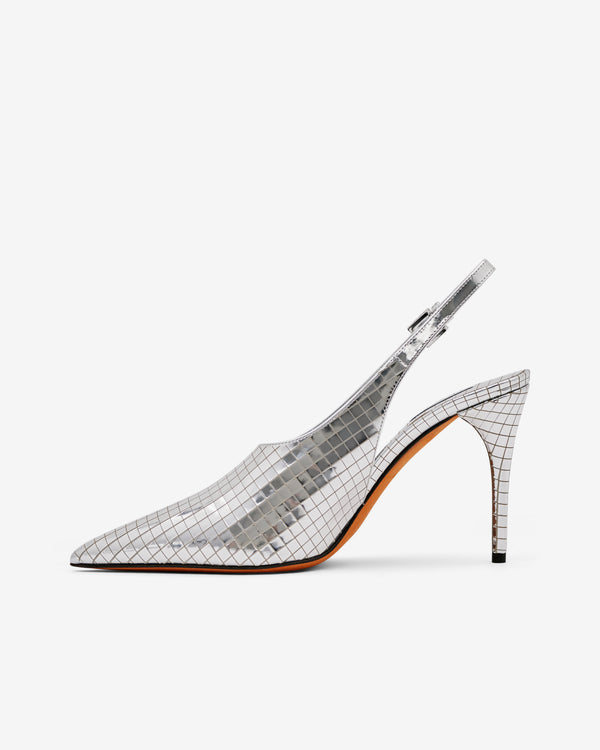 Alaïa - Women’s Art Deco Slingbacks - (Silver)
