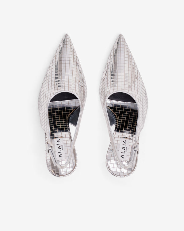 Alaïa - Women’s Art Deco Slingbacks - (Silver)