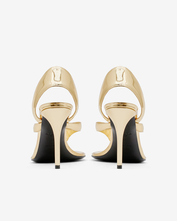 ALAÏA - Women’s Infradito Sandals In Laminated Leather - (Gold)