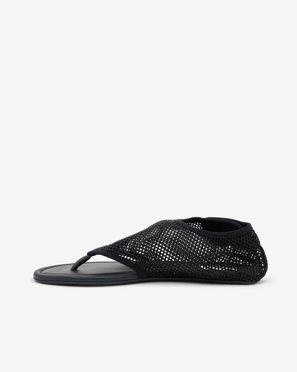 Alaïa - Women’s Fishnet Thong Sandals - (Black)