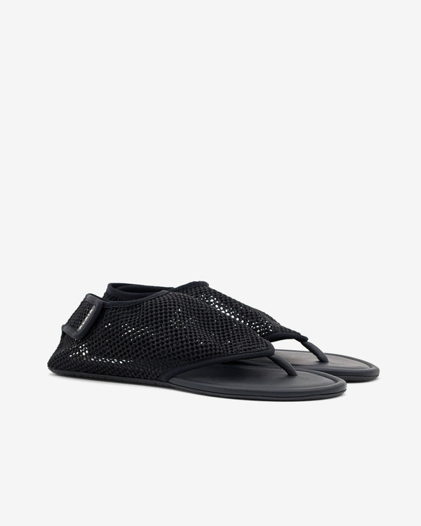 Alaïa - Women’s Fishnet Thong Sandals - (Black)