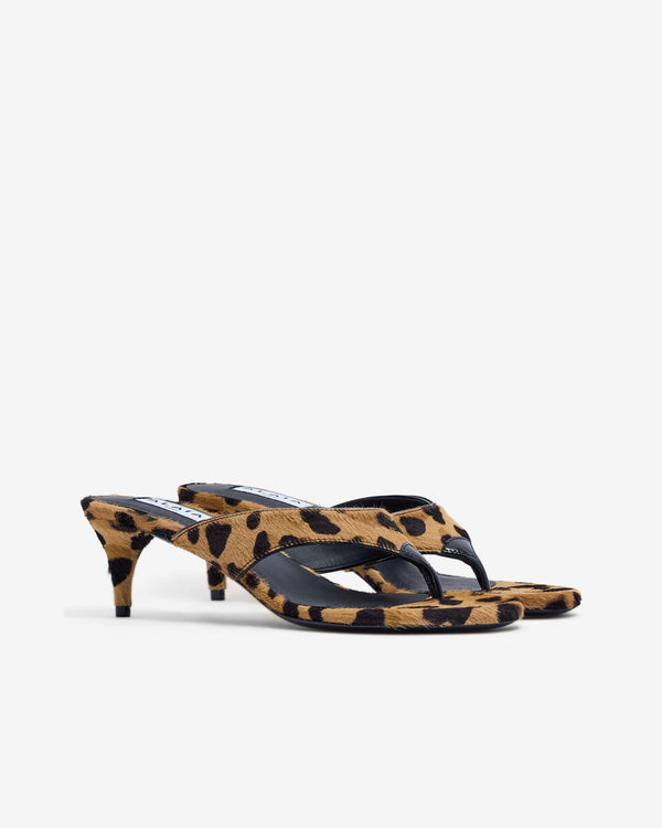 Alaïa - Women’s Infradito Thong Mules - (Leopard)