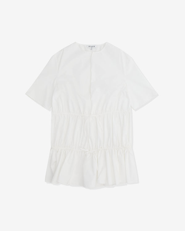 Alaïa - Women’s Cotton Poplin Dress - (White)