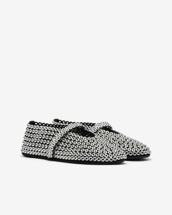 ALAÏA - Women’s Ballet Flats Glass Eyelets - (Transparent)
