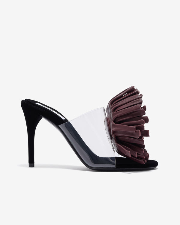 Alaïa - Women's Asymetric Heel Sandals - (Aubergine)