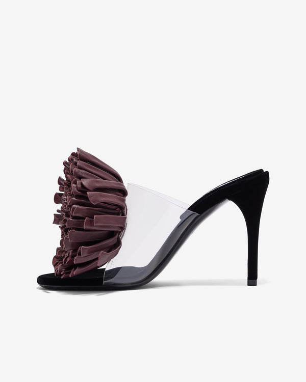Alaïa - Women's Asymetric Heel Sandals - (Aubergine)