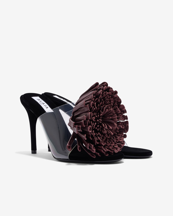Alaïa - Women's Asymetric Heel Sandals - (Aubergine)