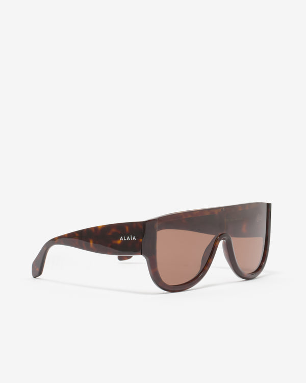 Alaïa - Women's Mask Sunglasses - (Tortoise)