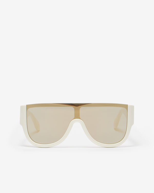Alaïa - Women's Mask Sunglasses - (White/Gold)