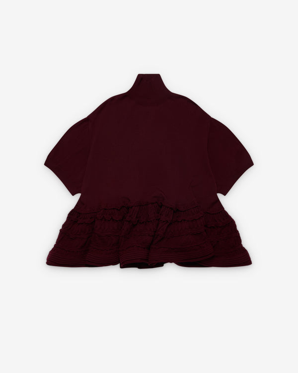 Alaïa - Women's Wool Crinoline Top - (Burgundy)