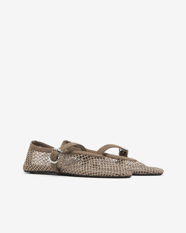 Alaïa - Women's Fishnet Ballet Flats - (Argent)