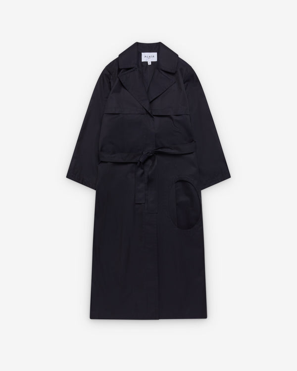 ALAÏA - Women's Cut-Out Trench - (Navy)