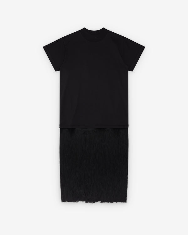 Alaïa - Women's Fringed T-Shirt - (Noir)
