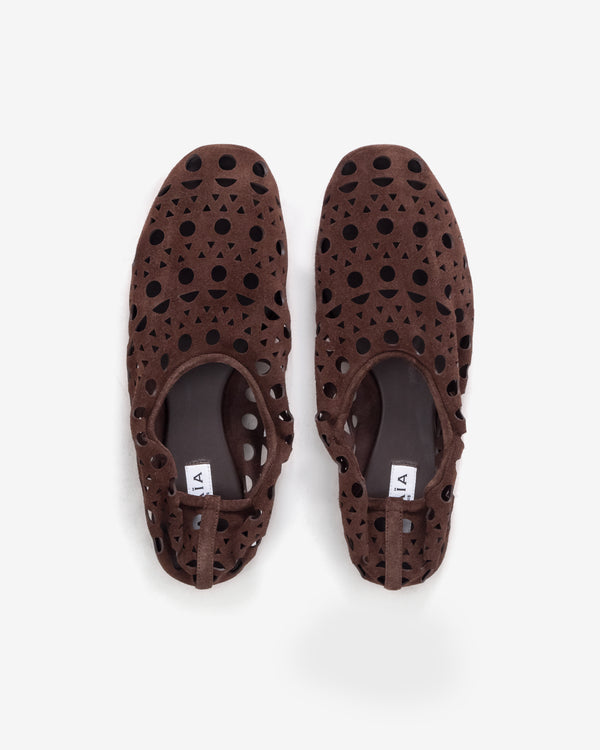 Alaïa - Women's Neo Vienne Flats - (Chocolate)