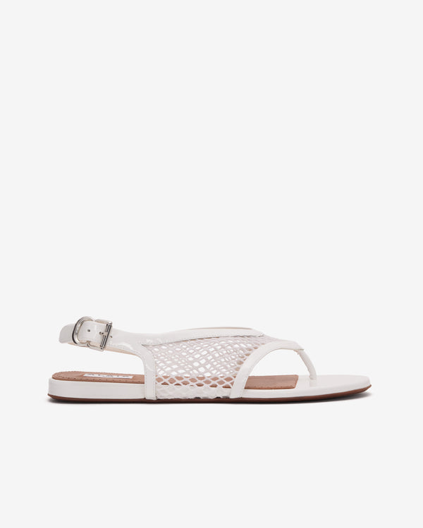 Alaïa - Women's Fishnet Thong Sandals - (Optical White)