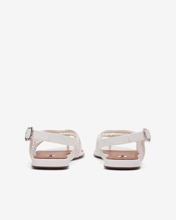 Alaïa - Women's Fishnet Thong Sandals - (Optical White)