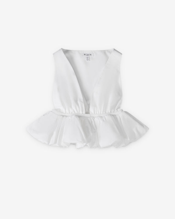 Alaïa - Women's Openwork Cotton Top - (Blanc)