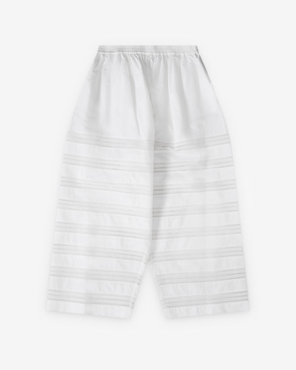Alaïa - Women's Round Poplin Pants - (Blanc)