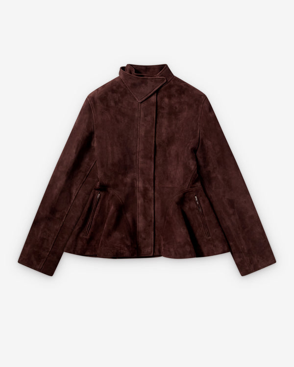 Alaïa - Women's Suede Peplum Jacket - (Chocolate)