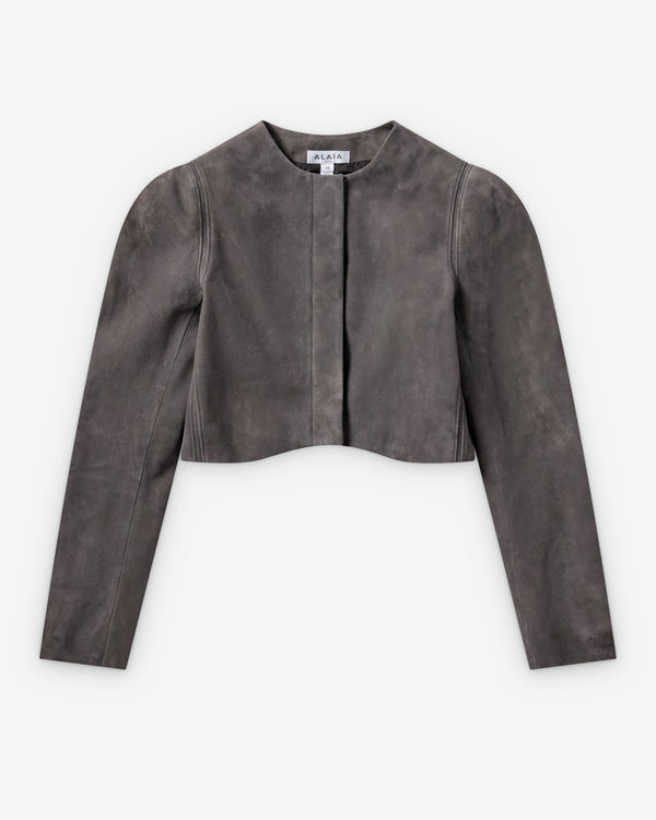 Alaïa - Women's Suede Tailored Jacket - (Gris)