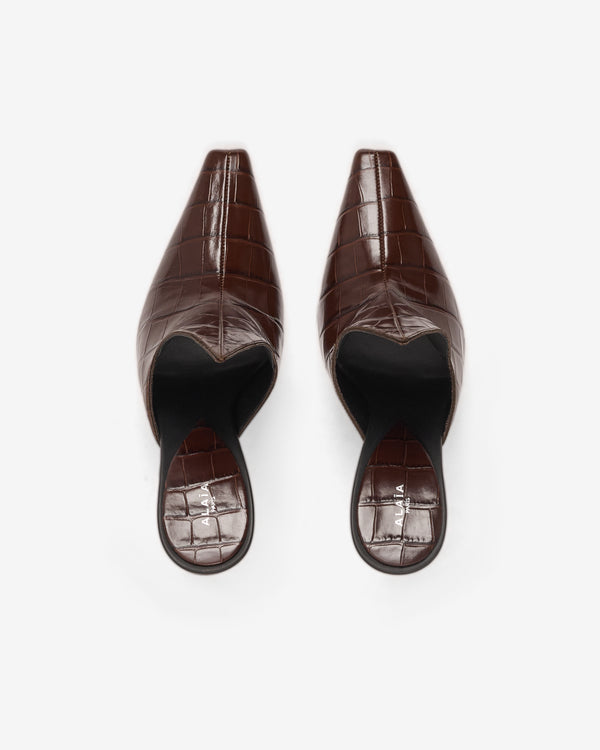 Alaïa - Women's Heeled Mules - (Marron)