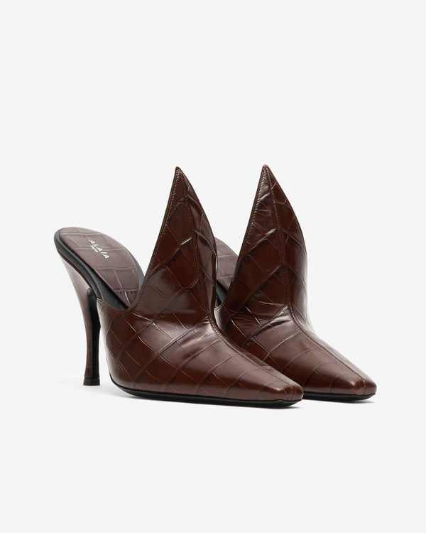 Alaïa - Women's Heeled Mules - (Marron)