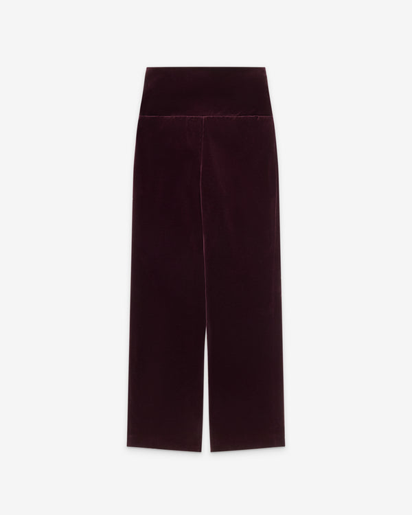 Alaïa - Women's Tailored Cotton Velvet Pants - (Aubergine)