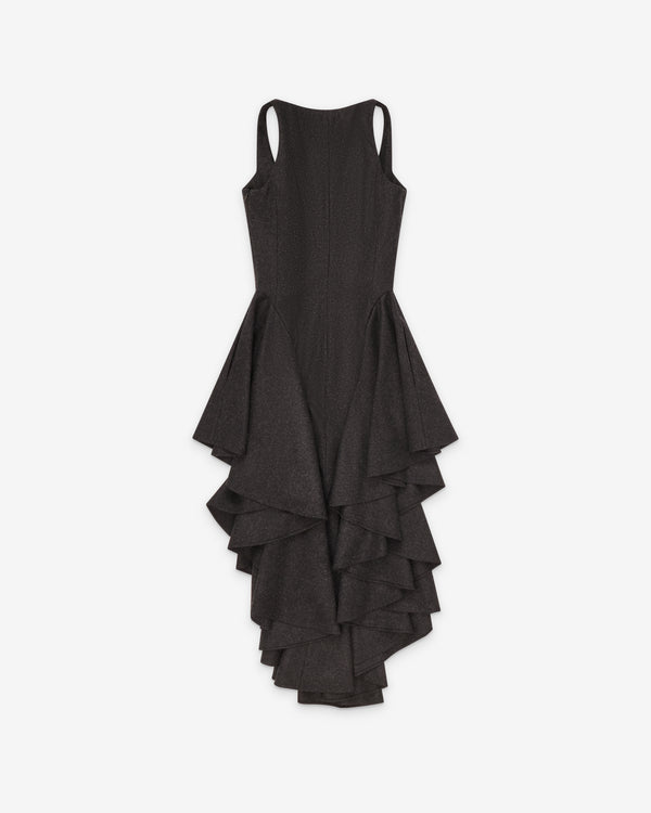 Alaïa - Women's Felted Wool Triangle Dress - (Anthracite)