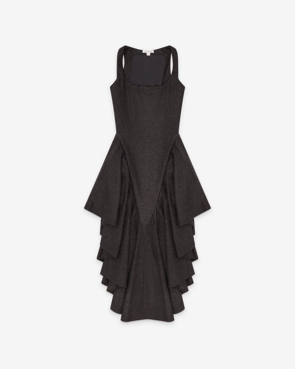 Alaïa - Women's Felted Wool Triangle Dress - (Anthracite)
