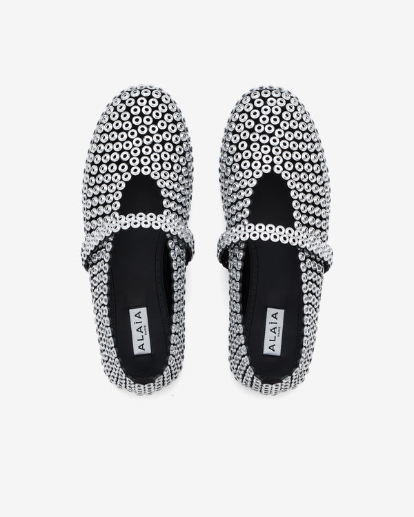 ALAÏA - Women’s Ballet Flats Glass Eyelets - (Transparent)