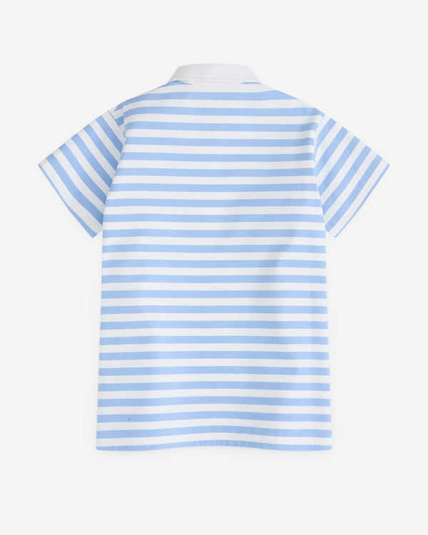 Aletta - Women's Rugby Polo Dress - (Blue Stripe)