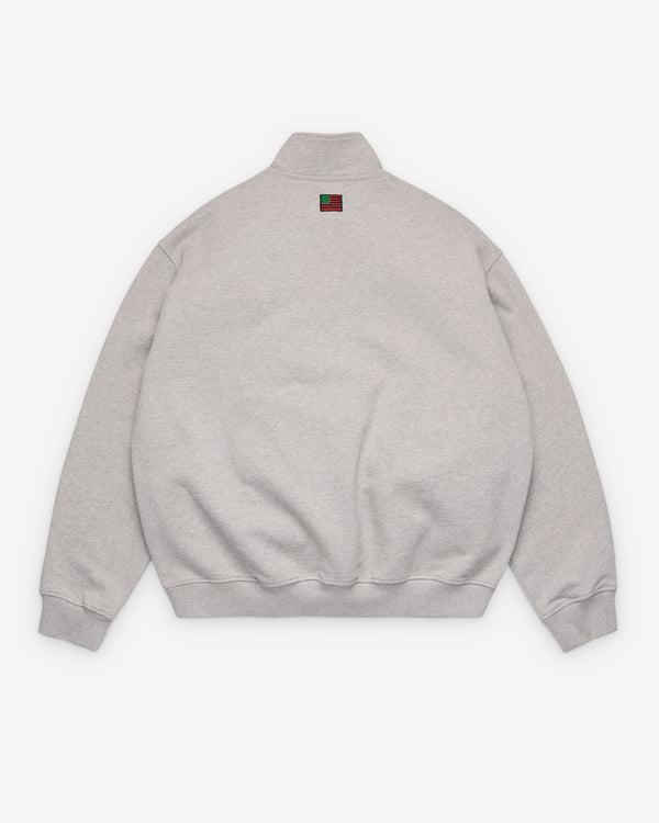 Denim Tears - Men's Half Zip Alt Crewneck - (Grey)