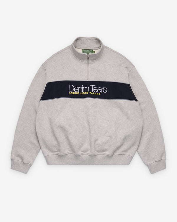 Denim Tears - Men's Half Zip Alt Crewneck - (Grey)