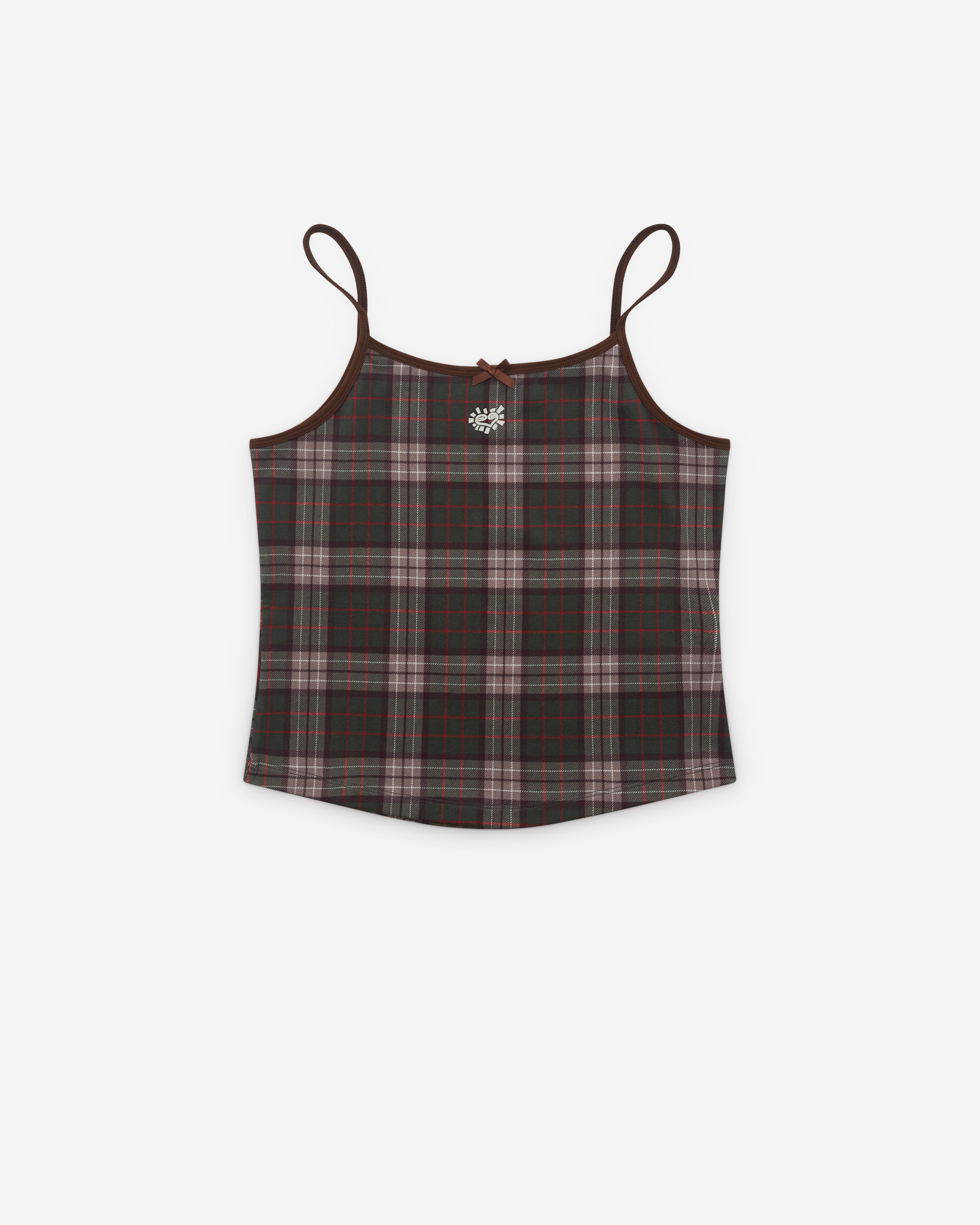 always do what you shoud do キャミソール M Always Do What You Should Do: Women's Plaid He@Rt Logo Cami Top