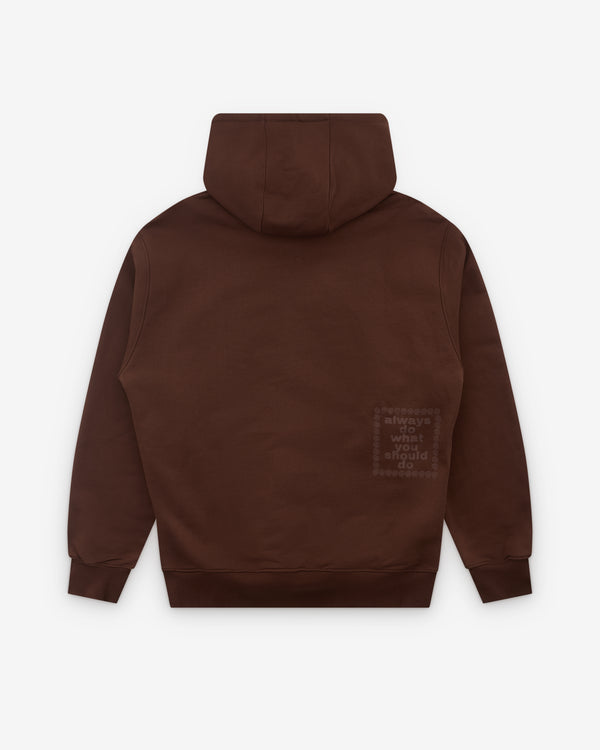 Always Do What You Should Do - Men's Scribble @Sun Hoodie - (Brown)